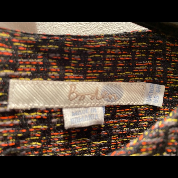 BODEN Dorchester Short Sleeve Shift Dress in Brown Tweed - Size 6 Regular - EUC - Picture 3 of 13